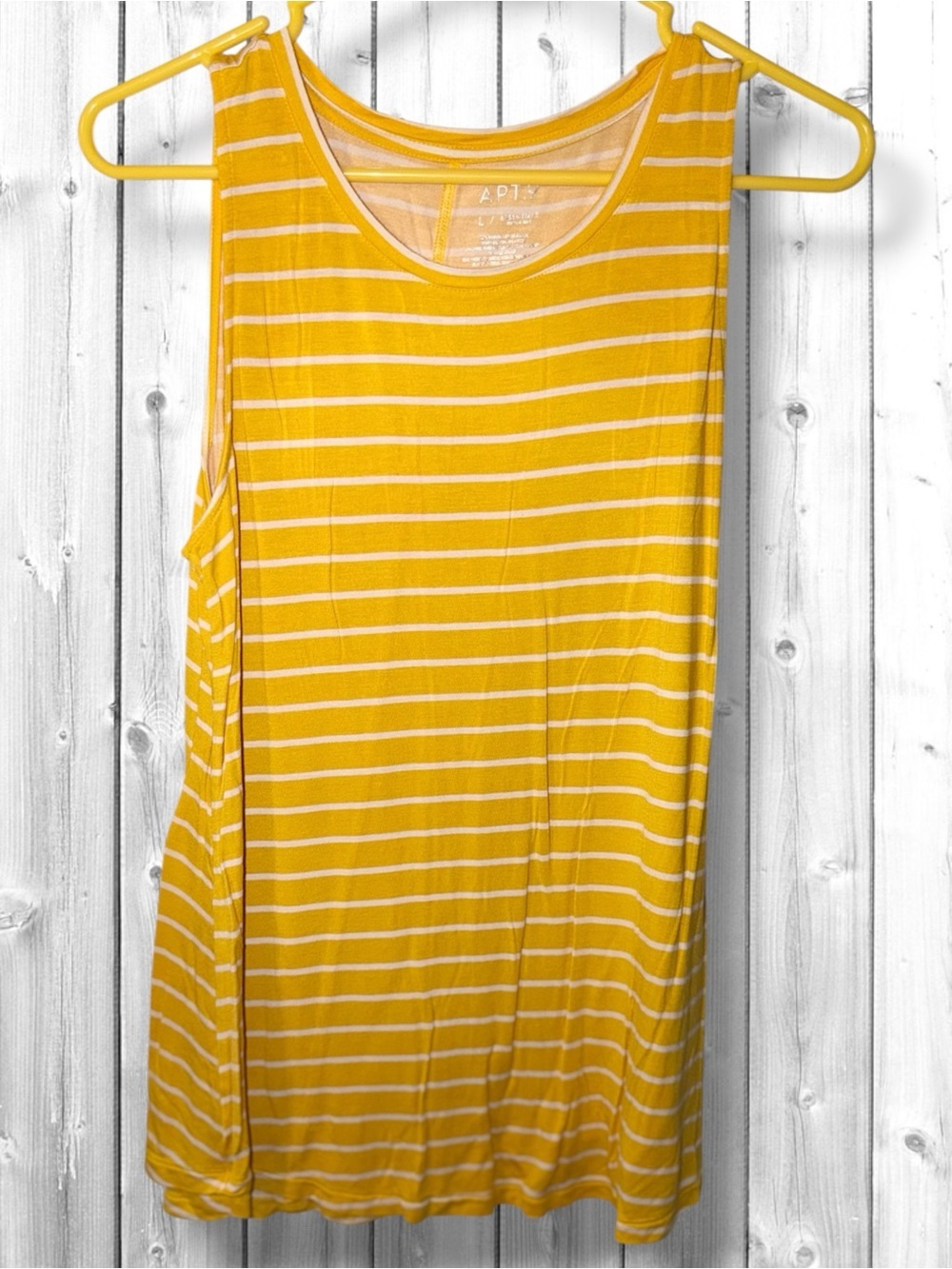🌼Apt. 9 Yellow and White Striped Sleeveless Tank